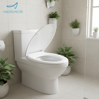 Ensemble de couvercles de toilettes universels européens en PP à fermeture douce, ronds, à dégagement rapide pour sanitaires UK DE FR, couvercle de siège de toilette en plastique WC