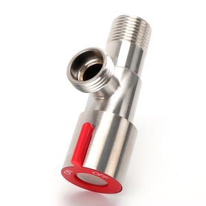Robinet d'arrêt d'angle en acier inoxydable 1/2 nickel brossé, accessoires de salle de bain, inverseur, design moderne, installation facile, <span class=keywords><strong>prix</strong></span> usine - Product Image 6