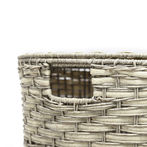 Set di Cesti per Bucato in Rattan PE Intrecciato con Coperchio, per Picnic, Frutta, Verdura, Pane, in Tessuto Plastico - Product Image 5