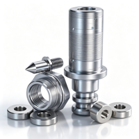 Komponen Aluminium Industri 5 Axis Custom, Bagian Baja Tahan Karat yang Dimesin CNC, Pemesinan CNC untuk Bagian Logam Aluminium
