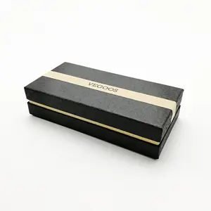 Special Watch Pen Glasses Lid Recycled Materials Custom Paper Gift Box With Texture Handling Rigid Box Packaging