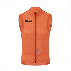 Gilet sans manches coupe-vent respirant en tissu haute performance avec impression de logo personnalisé pour le sport, la course sur route, le VTT, l'entraînement cycliste - Product Image 2
