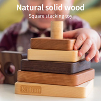 Bloques de construcción educativos para niños, juguete educativo de madera Natural de alta calidad de Vietnam, Montessori