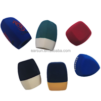 Divers Microphone sans fil de type C Pare-brise Triangle et mousse carrée avec couvercle bicolore pour microphones