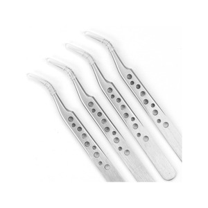 Nine-hole Diamond Jewelry <strong>Tweezers</strong> Stainless Steel High-grade Non-magnetic <strong>Ruby</strong> <strong>Tweezers</strong> Gemstone Clip Anti-magnetic Elbow Tip - Product Image 1