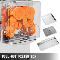 Amerikaanse roestvrijstalen citruspers, commerciële elektrische automatische verticale fruitpers voor sinaasappels