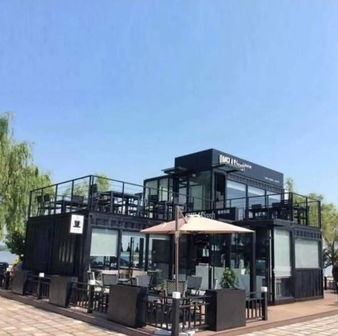 Luxuriöse Flatpack-Container villa in Fertighaus hochwertiger Container Restaurant langlebiges vorgefertigtes Container büro