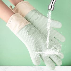 Silicone Oven Mitts Heat Resistant and Antislip Scald Kitchen Oven <b>Gloves</b> Burn Proof Cooking <b>Gloves</b> Proof Oven Mitts - Product Image 3