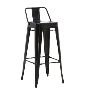 Tabouret <span class=keywords><strong>de</strong></span> bar industriel en fer et bois avec coussin, pieds antidérapants, léger, pour maison et îlot <span class=keywords><strong>de</strong></span> cuisine - Product Image 3