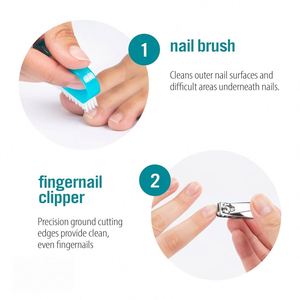 Meilleures ventes : Kit de manucure et pédicure coloré de 13 pièces pour nail art, avec étui en EVA et sac OPP - Product Image 2
