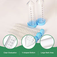 Tube de centrifugation Falcon stérile jetable gradué de 50 ml à fond conique en plastique, personnalisé pour laboratoire, pour tests sanguins