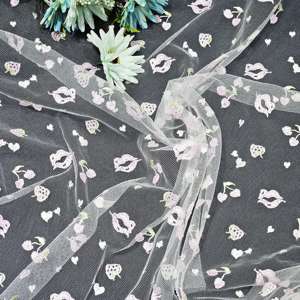 ملابس داخلية مثيرة قماش شبكي دانتيل مطرز على شكل شفة ملونة للنساء ملابس داخلية - Product Image 4