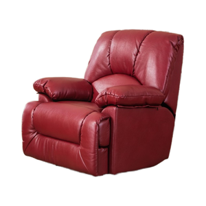 Wide Red Armrests and Rotatable Shaking Synthetic Leather Zero Gravity <strong>Recliner</strong> with Backrest - Product Image 4