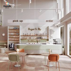 ออกแบบตกแต่งภายในร้านกาแฟแบบครบวงจร ตู้โชว์และเฟอร์นิเจอร์เคาน์เตอร์บาร์พร้อมไฟ LED วัสดุรักษ์โลก - Product Image 1