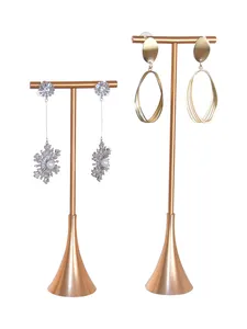 JINSKY oro rosa orecchino in metallo supporto t bar orecchino titolare per gioielleria