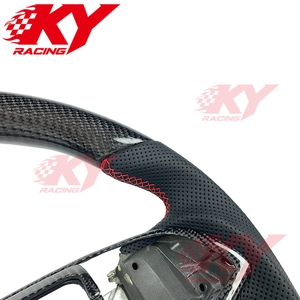 Volante de Coche de Estilo Deportivo Personalizado en Fibra de Carbono y Cuero Genuino para Cadillac ATS-V ATS CTS CTS-V CT4 CT5 CT6 XT6 Coupé - Product Image 2