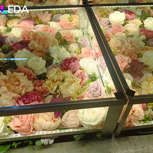 LEDA Custom LED Luminous Stage with Flower Decoration Clear Tempered Glass Stage Platform White Light Led Dance Floor - Product Image 2