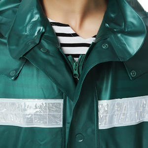 Conjunto de Impermeable y Pantalones de Lluvia de Estilo Transfronterizo, Verde Azul Marino, Unisex, para Ciclismo, Cortavientos, Diseño Dividido y Engrosado - Product Image 1