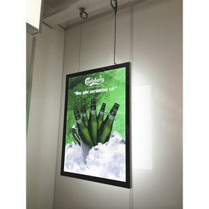 Chất lượng cao hai mặt dẫn cửa sổ treo hộp Đèn khung nhôm với tính năng từ tính cho quảng cáo hiệu quả - Product Image 2