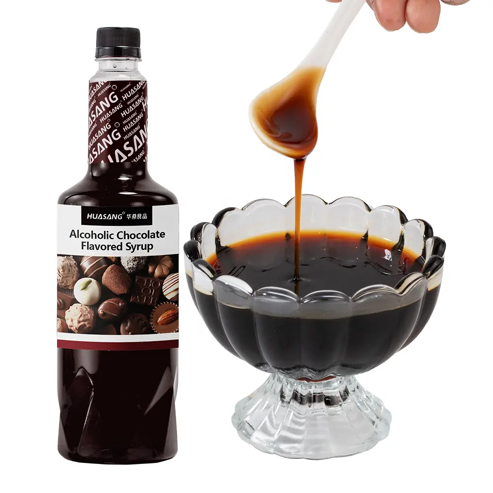 ब्रांडों के लिए अल्कोहल चॉकलेट सिरप सांद्रित स्वाद चीनी सिरप कॉफी पेय बुलबुला दूध चाय की दुकान सामग्री आपूर्तिकर्ता
