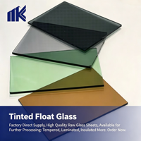 Verre flotté teinté gris Euro trempable 1mm-19mm, verre fumé gris industriel pour murs-rideaux, façades de bâtiments, fenêtres et portes