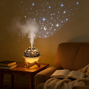 Diffuseur 200 ml Mini <span class=keywords><strong>Planet</strong></span> Re-entry Capsule, humidificateur à impulsion à brume froide avec LED à changement de couleur USB pour bureau et chambre - Product Image 5