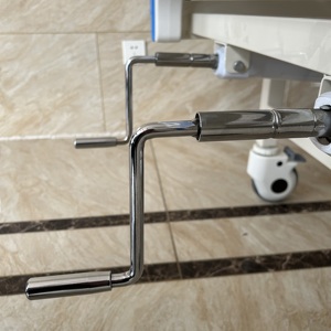 Оптовая продажа с завода: Многофункциональная медицинская кровать с ручным управлением, двойным регулированием и двумя функциями, из АБС-пластика - Product Image 6