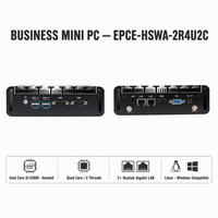Ordinateur industriel sans ventilateur OEM Intel I5-4200U MiniPC DDR3L MSATA SATA Double GbE LAN 4xUSB RS232 pour l'informatique de pointe IoT
