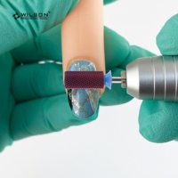 6.60mm cardioïde cristal grand baril Bits-chanfrein prune revêtement manucure et pédicure carbure de tungstène électrique ongles forets OEM