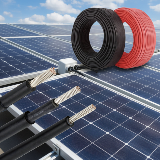 TUV Pv Cable 4mm 6mm 6mm2 10mm 10mm2 H1Z2Z2-K Dc Power Photovoltaic Wire Price XLPO DC Solar Cable Leader