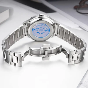 Vente directe montre mécanique automatique de luxe pour hommes avec petit cadran et bracelet en cuir conçue sur mesure pour un usage professionnel - Product Image 3