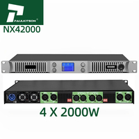 Paulkitson Amplificateur Audio Professionnel 4 Canaux 2000W Classe D pour Subwoofer Équipement de Puissance NX42000 à Coque Métallique pour Scène
