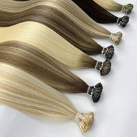 Extensions de cheveux en kératine à pointe plate, qualité supérieure, cheveux humains pré-collés à pointe plate