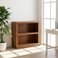 Sauder 420178 Librería mediana de bambú con 2 estantes y diseño transicional