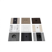 Interruptor de Pared Estándar Europeo KLASS Rose Marble, Panel Delgado de Dos Tonos, Diseño Modular para Hoteles y Habitaciones