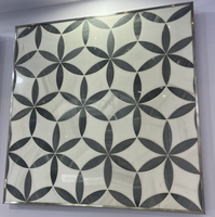 Mosaïque murale intérieure en parquet moderne de 10 mm, motifs personnalisés en pierre DTH, surface polie de qualité supérieure, marbre en gros pour appartement