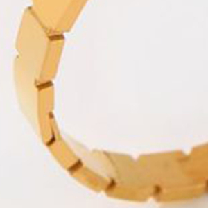 Bracciale Angelina in Acciaio Inossidabile Placcato Oro con Pietre Colorate, Unisex per Uso Quotidiano - Product Image 5