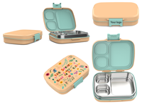 Boîte à lunch bento AIBAO sans BPA, chauffable, compatible micro-ondes et vapeur, 800 ml, compartiments, préparation de repas, plateau hermétique pour aliments pour bébés