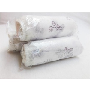 Vente en gros usine de culottes absorbantes jetables en coton biologique non-tissé, avec ailettes et côtés froncés, super haute absorption, pour femmes - Product Image 3