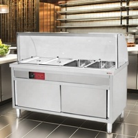 Table à vapeur électrique en gros, en acier inoxydable, chauffe-plats pour buffet, présentoir alimentaire commercial pour restaurant et traiteur
