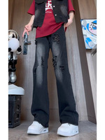 Jean en denim pour homme Kiang Stitch, coupe slim, avec couture tibétaine 'Wild Ass', vente en gros Equine