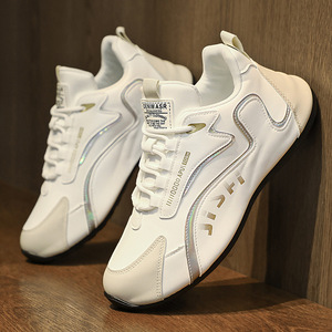 Tênis Esportivos Novos de Primavera Tamanho Grande 45/46 Baixo Corte Confortáveis para Corrida Respirável Tênis Brancos para Homens - Product Image 3