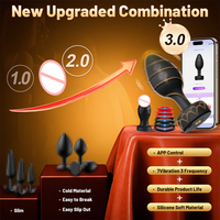 Anfänger Anal-Spielset Silikon Anal-Vibrator Butt Plug APP-Steuerung 10 Vibrierende Analplugs Prostata-Massagegerät Erotik-Spielzeug für Erwachsene