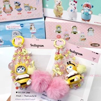 Llaveros Metálicos Personalizados Hechos a Mano de Sanrio, Lindos Accesorios de Peluche para Teléfono Móvil, Varios Colores, Venta al Por Mayor