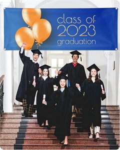 Tùy Chỉnh Không Thấm Nước Treo Vinyl Biểu Ngữ In Kỹ Thuật Số-Cá Nhân Logotext Sự Kiện Ngoài Trời Tốt Nghiệp Đám Cưới Đảng Pin Biểu Ngữ - Product Image 2