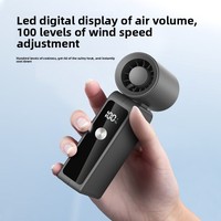 Ventilateur portable mini sans pales, réglable sur 100 vitesses, vent puissant, pliable, à suspendre au cou, moteur silencieux personnel pour la maison et les étudiants