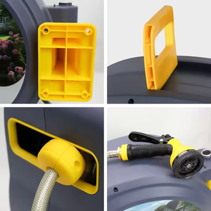 Carrete de manguera de agua CNS retráctil de 100 pies y 1/2 pulgada, de caucho, montado en pared, ecológico, duradero y de alta presión para jardín exterior - Product Image 3