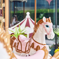 Manège miniature à 6 places pour enfants, équipement de parc d'attractions, carrousel, manège de fête foraine