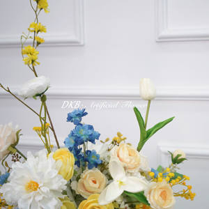 dkb artificial flowers decor wholesale customized artificial silk flower ball wedding party <b>table</b> decoration - Product Image 5