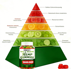 Gomitas de Extracto de Semillas de Cáñamo Natural Omega 3 6 9 Sin <span class=keywords><strong>Gluten</strong></span> Suplemento Dietético 60 Unidades - Product Image 3